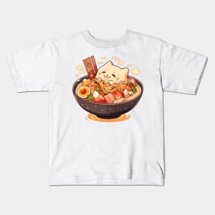 cat ramen Kids T-Shirt